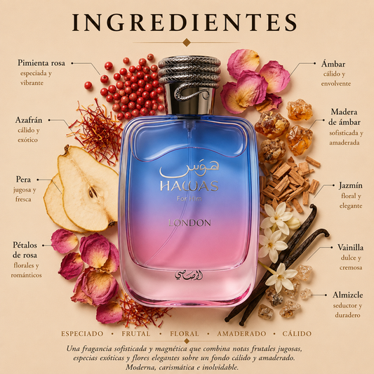 Hawas London Rasasi Eau de Parfum Para Hombre
