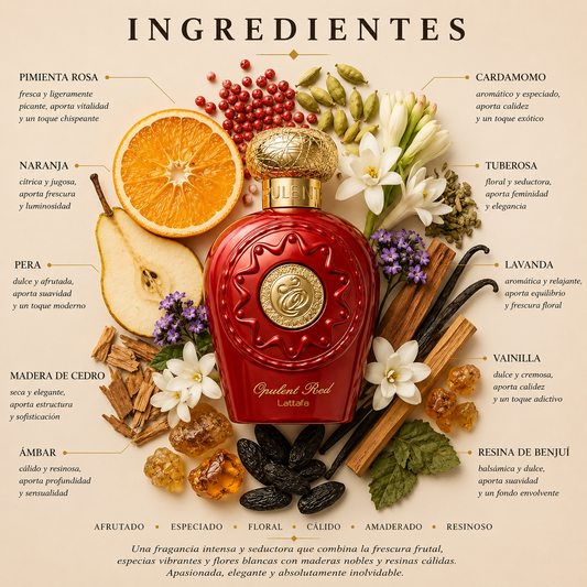 Opulent Red Lattafa Eau de Parfum Para Mujer