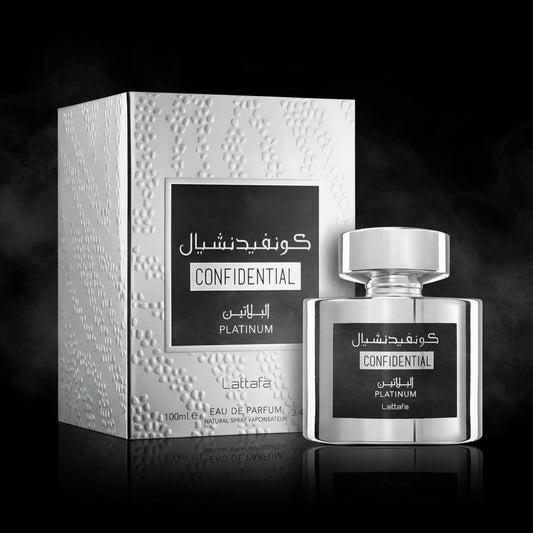 Confidential Platinum Lattafa Eau de Parfum Para Hombre