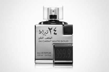 24 Carat White Gold Lattafa Eau de Parfum Para Hombre