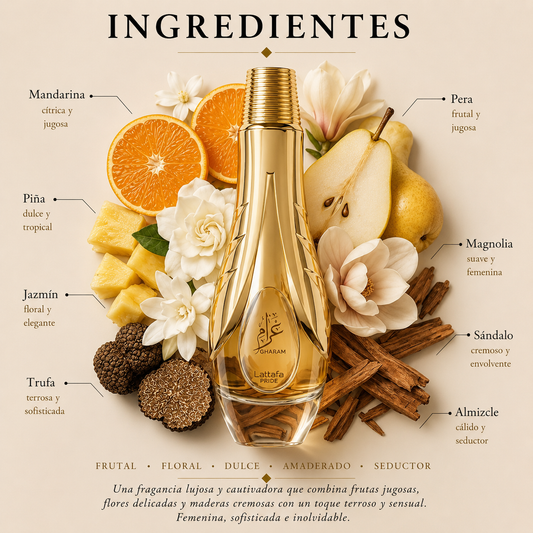 Gharam Lattafa Eau de Parfum Para Mujer