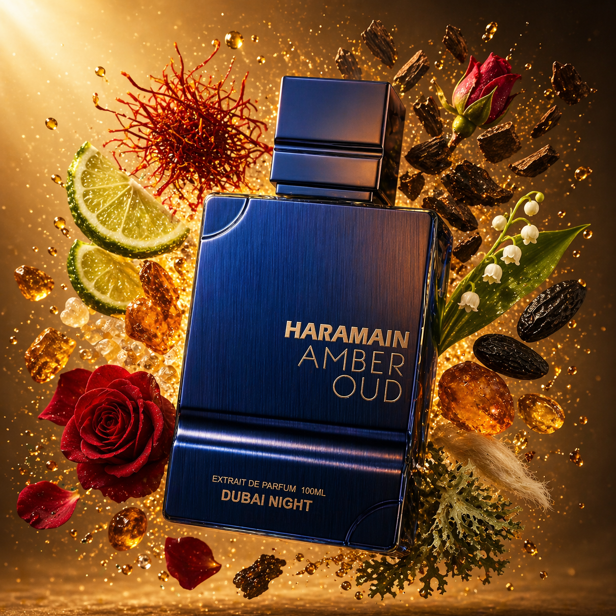 Amber Oud Dubai Night Al Haramain Extrait de Parfum Para Hombre