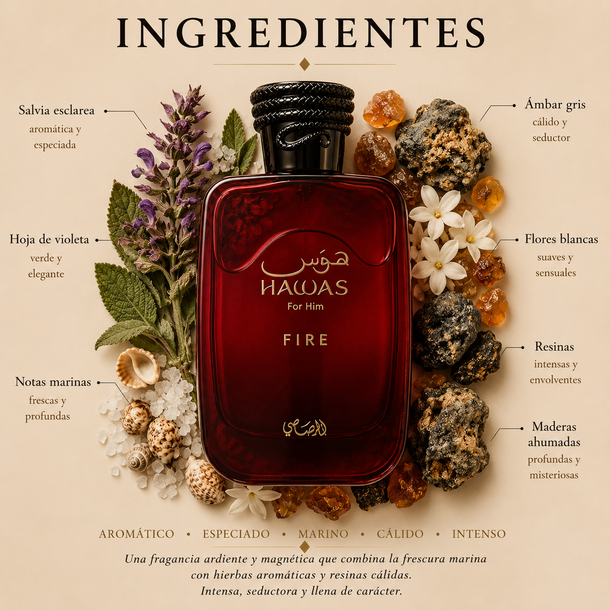 Hawas Fire Rasasi Eau de Parfum Para Hombre