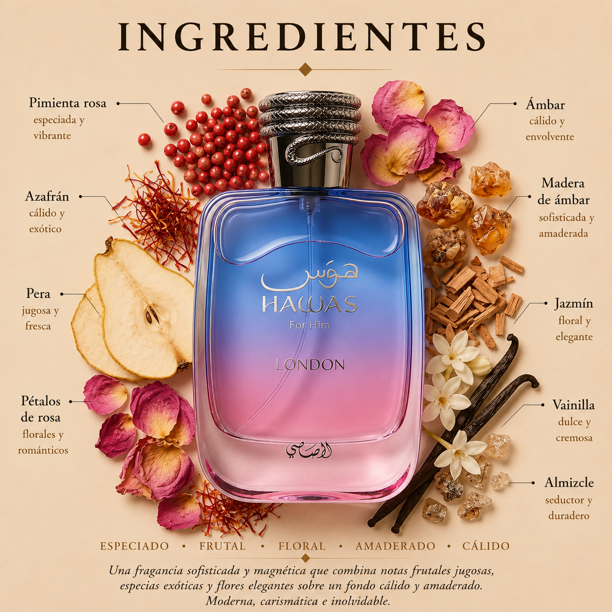 Hawas London Rasasi Eau de Parfum Para Hombre