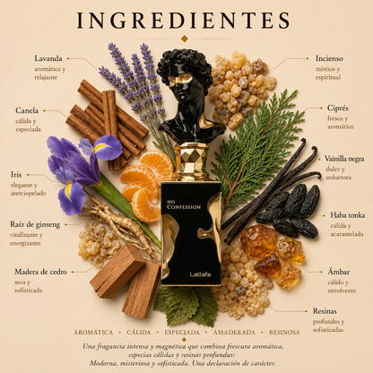 His Confession Lattafa Eau de Parfum Para Hombre