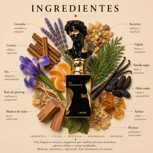 His Confession Lattafa Eau de Parfum Para Hombre