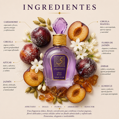 Musk Sugar Plum Lattafa Eau de Parfum Para Mujer