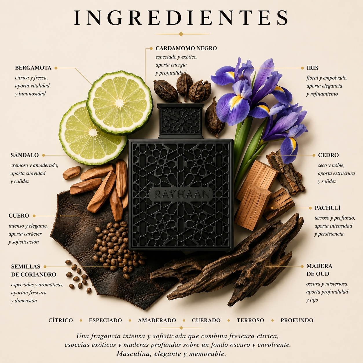 Obsidian Rayhaan Eau de Parfum Para Hombre