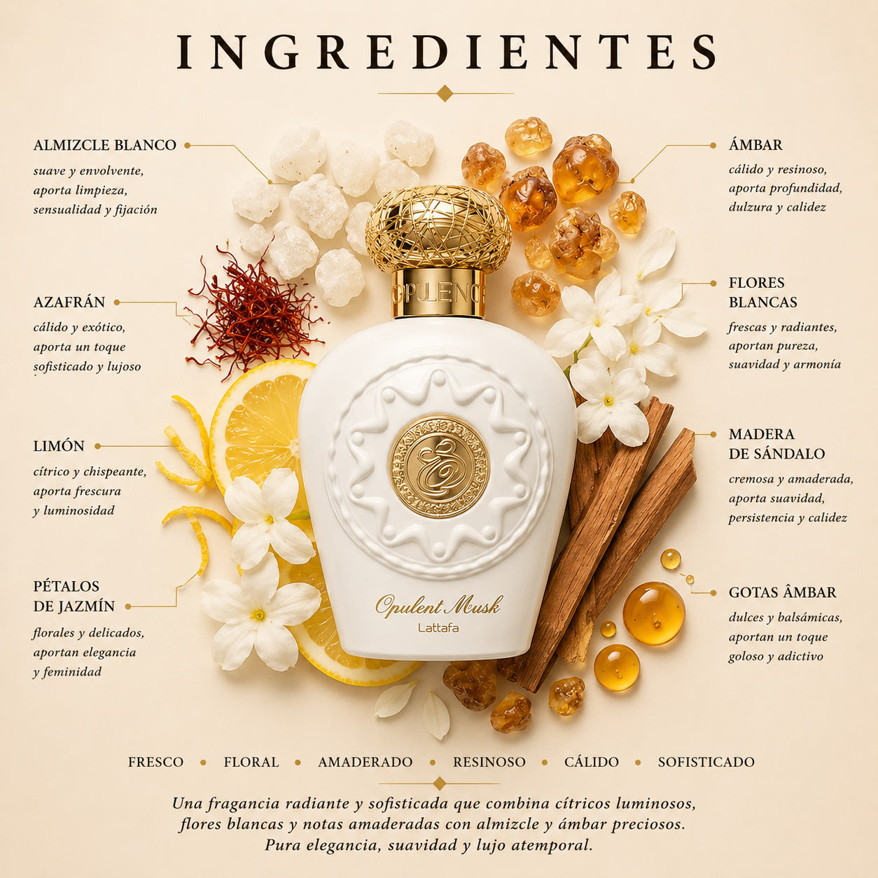 Opulent Musk Lattafa Eau de Parfum Para Mujer