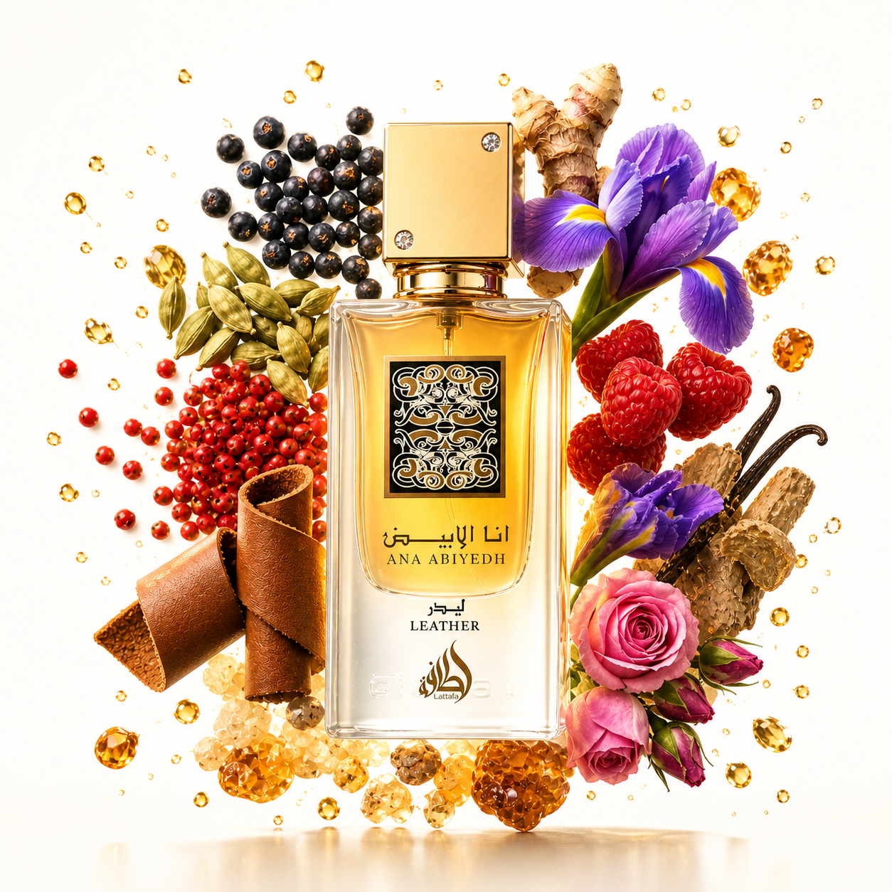 Ana Abiyedh Leather Lattafa Eau de Parfum Para Hombre