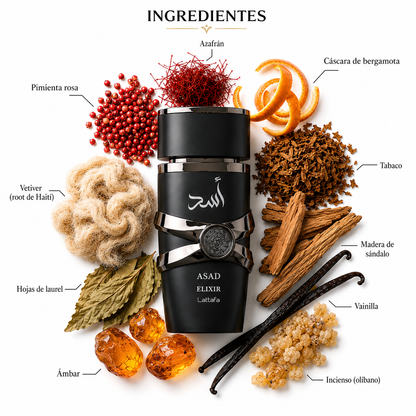 Asad Elixir Lattafa Eau de Parfum Para Hombre