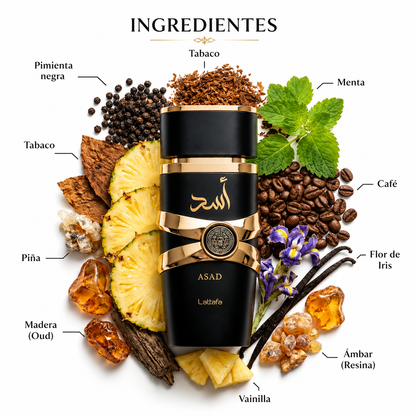 Asad Lattafa Eau de Parfum Para Hombre